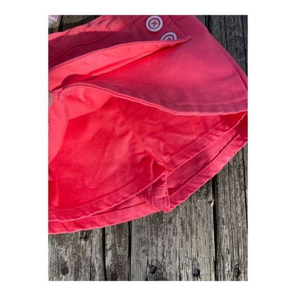 50s Style Pink Wrap Skort White Contrast Buttons Sz 24 Months - Picture 6 of 7